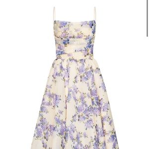Hydrangea Tender spaghetti strap midi dres